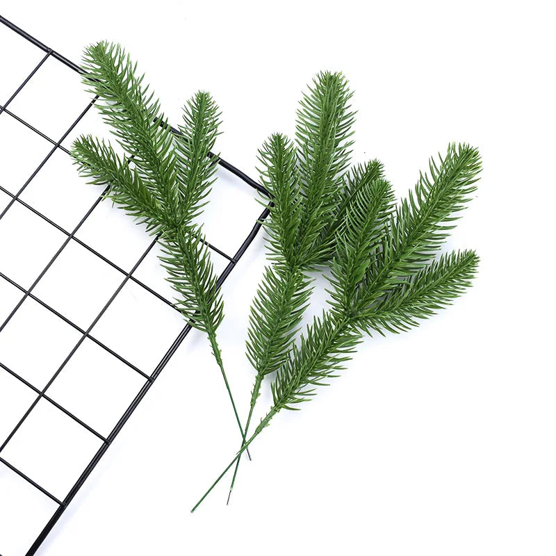 5/10Pcs Green Leaves Plastic Grass Wedding Bridal Material Household Products Artificial Plants Christmas Home DIY Decoration