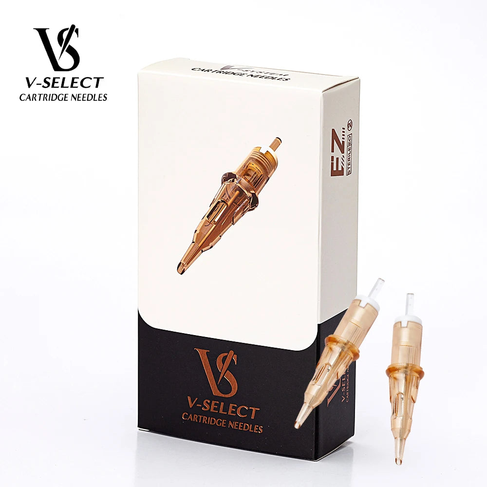 EZ V-Select Tattoo Cartridge Tattoo Needles #08 0.25mm #06 0.18mm Round Liner Micro Permanent Makup Tattoo Accessories20 Pcs/Box