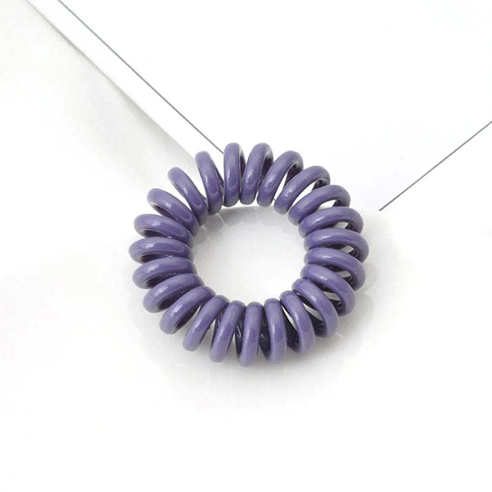 Winter Furry Telephone Wire Hair Tie Large Size Spiral Shape Rubber Elastic Hair Band Women Accessories
