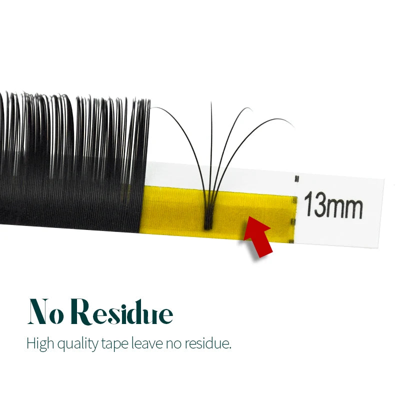 H&L SINCE 1990 20 Row Faux Lash Synthetic Mink Individual Eyelash Extension Dark Black Matte Soft Natural