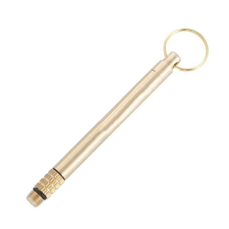 Titanium Outdoor Edc Portable Multifunctional Toothpick Bottle Fruit Fork Camping Tool Toothpick Tube Stronger Than Dental Floss
