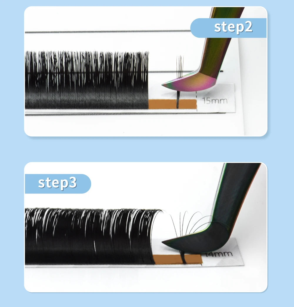 NAGARAKU Easy Fanning Eyelash Extension Autofan Fast Bloom Self Flowering Pre-bonded Volume Makeup Easyfan False Eyelashes