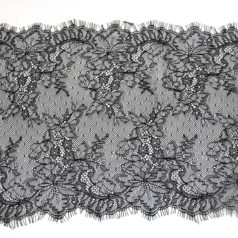 (3 Meters/Lot) 26cm White Eyelash Lace Fabric Decoration Love Wedding Dress Accessories