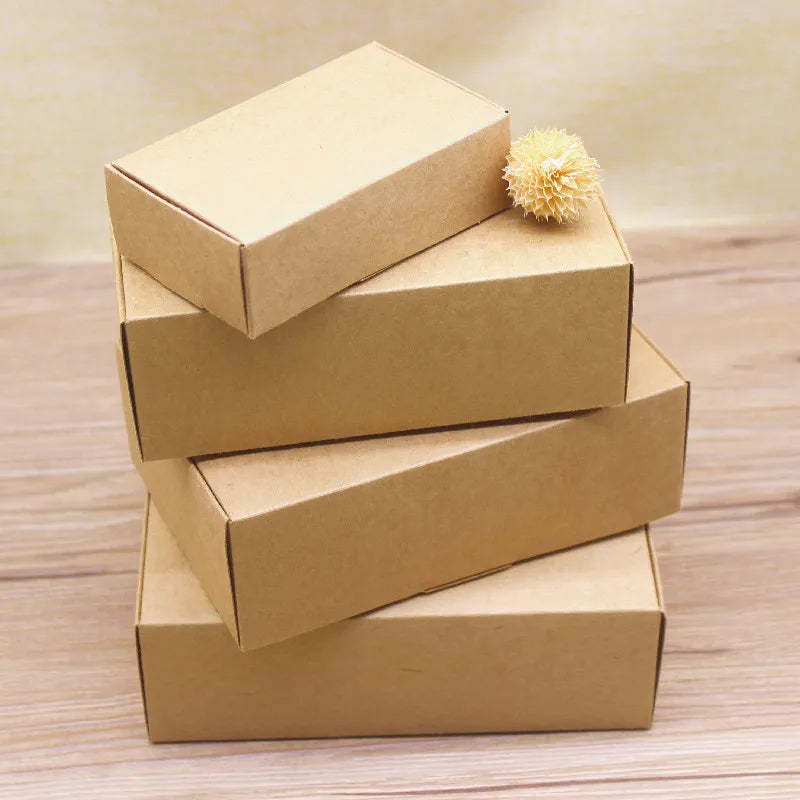 Paper Plane Box 10pcs Multi Size Kraft /White Packaging Box Wedding Party Favor Supplies Handmade Soap Chocolate Candy Storage