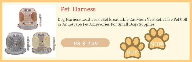 Furry Winter Small Dog Harness Leash Set Warm Pet Chest Strap Puppy Cat Walking Lead Vest French Bulldog Accessories Chihuah