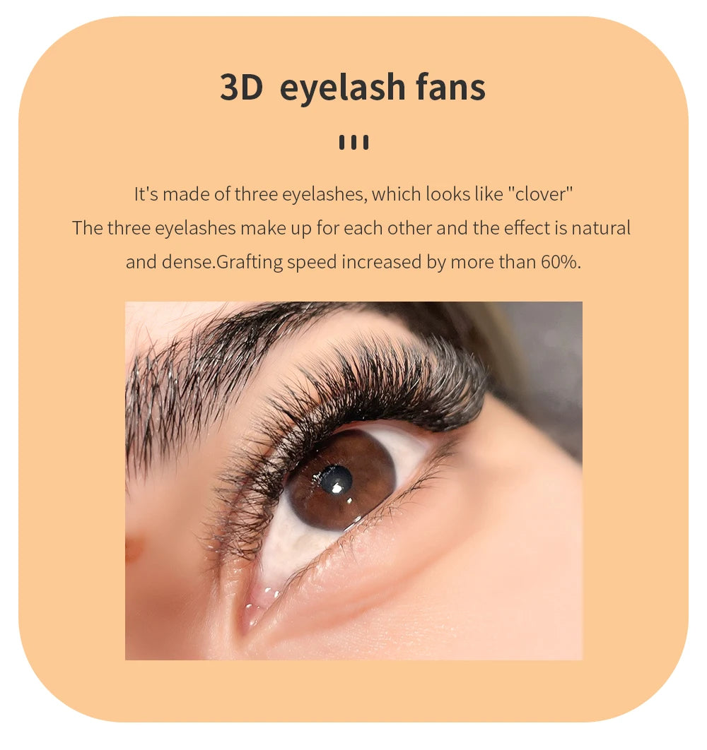 GAHAMACA Eyelash Extension 0.07mm C/D/L/LU Curl Lash 3dW-Shape Eyelashes Extension Natural Soft Premade False Lashes ﻿Wholesaled