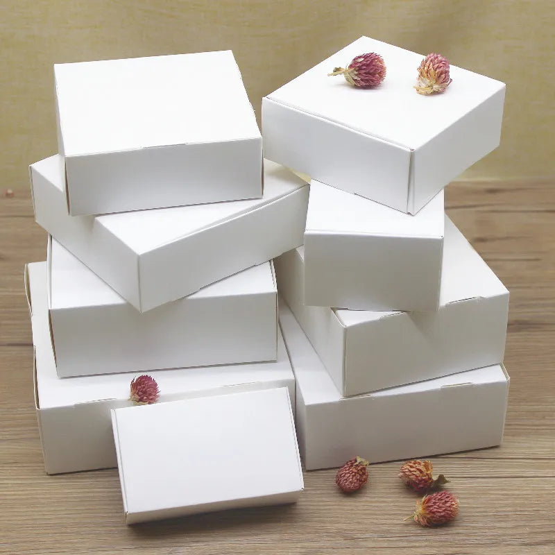 Paper Plane Box 10pcs Multi Size Kraft /White Packaging Box Wedding Party Favor Supplies Handmade Soap Chocolate Candy Storage