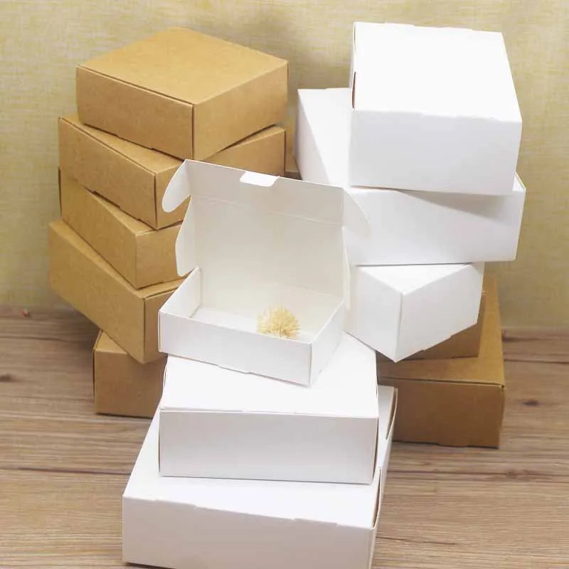 Paper Plane Box 10pcs Multi Size Kraft /White Packaging Box Wedding Party Favor Supplies Handmade Soap Chocolate Candy Storage
