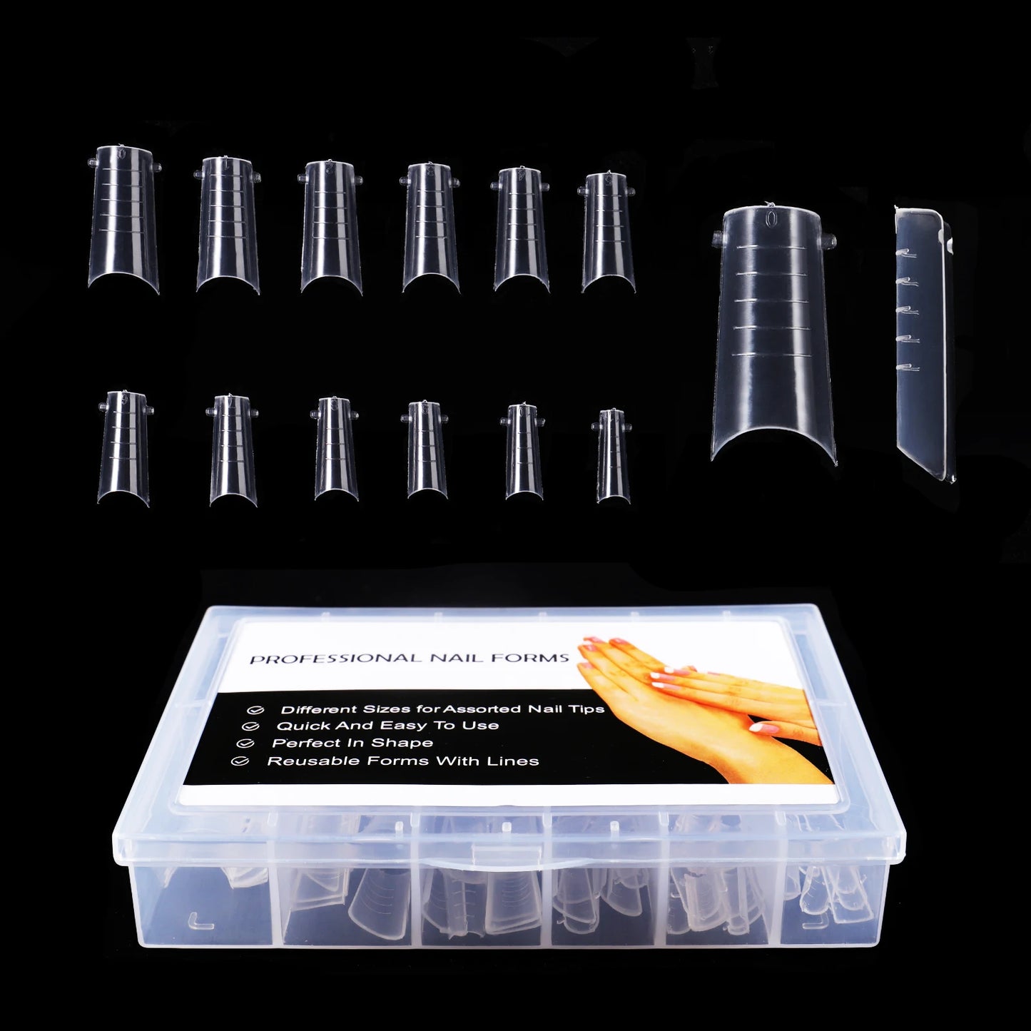 BNG Top Forms for Nails Dual Forms Nails Forms for Extension Full Cover Quick Building Gel Mold Tips Poly Nail Gel Mold