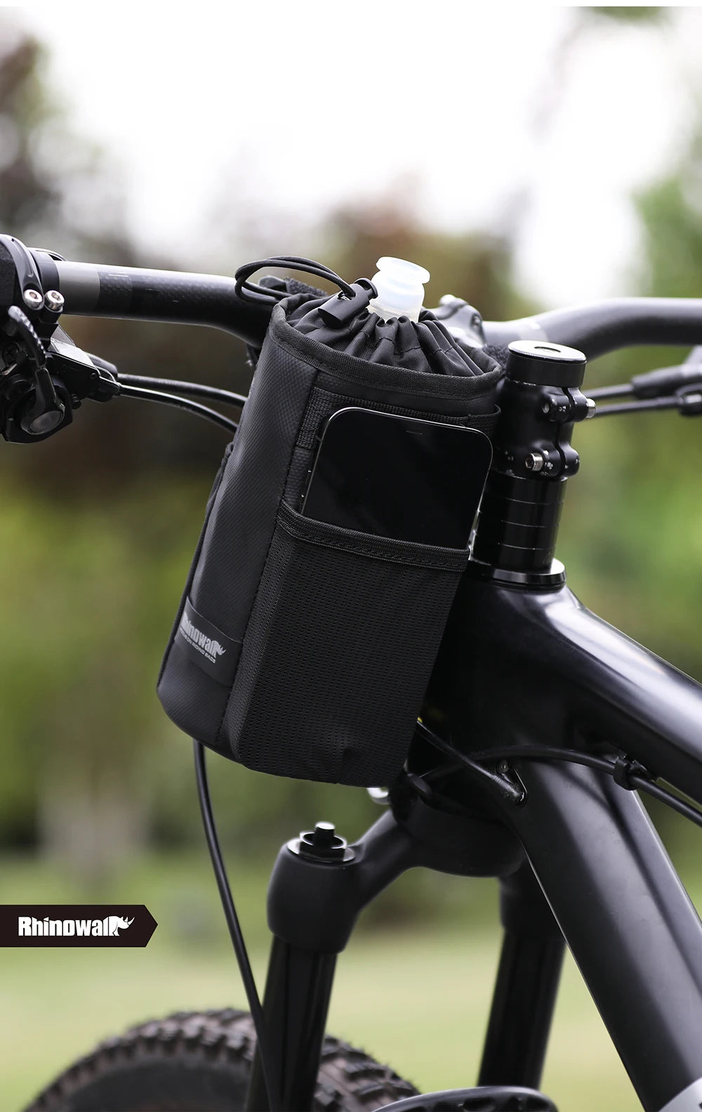 Rhinowalk Bicycle Bag Bike Bottle Holder Cycling Water Bottle Carrier Pouch MTB Bike Insulated Kettle Handlebar Bag Accessories