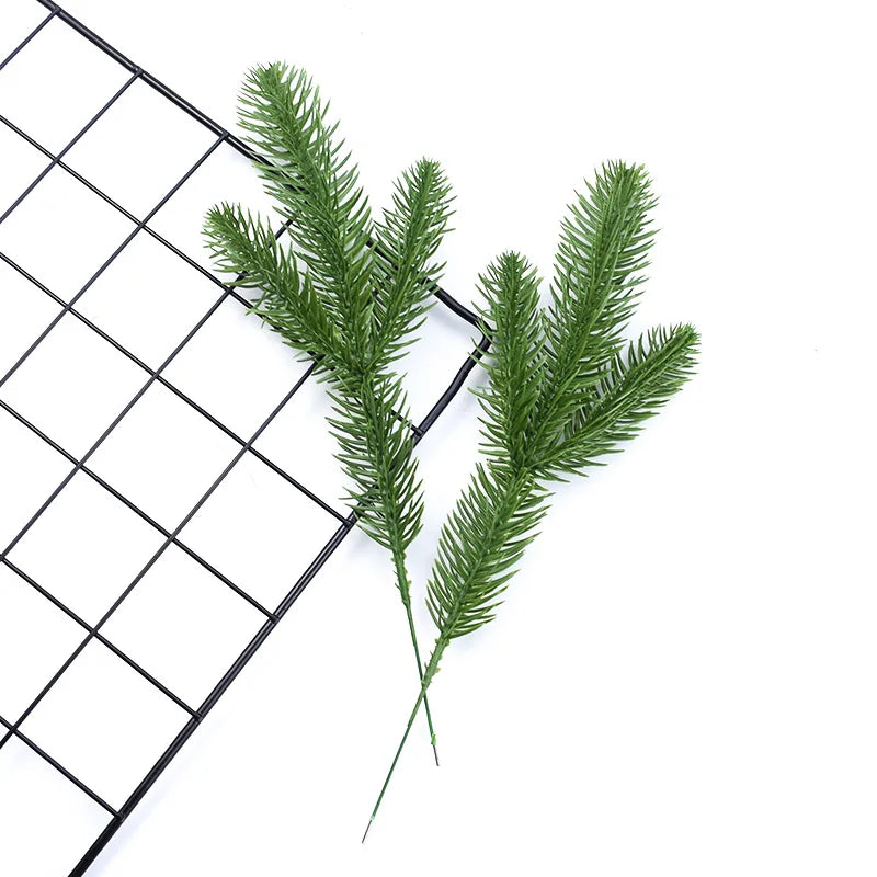 5/10Pcs Green Leaves Plastic Grass Wedding Bridal Material Household Products Artificial Plants Christmas Home DIY Decoration