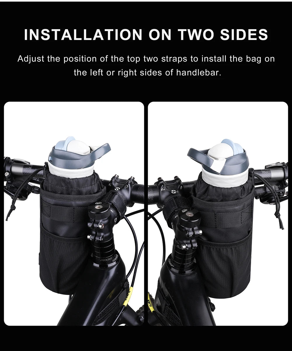 Rhinowalk Bicycle Bag Bike Bottle Holder Cycling Water Bottle Carrier Pouch MTB Bike Insulated Kettle Handlebar Bag Accessories