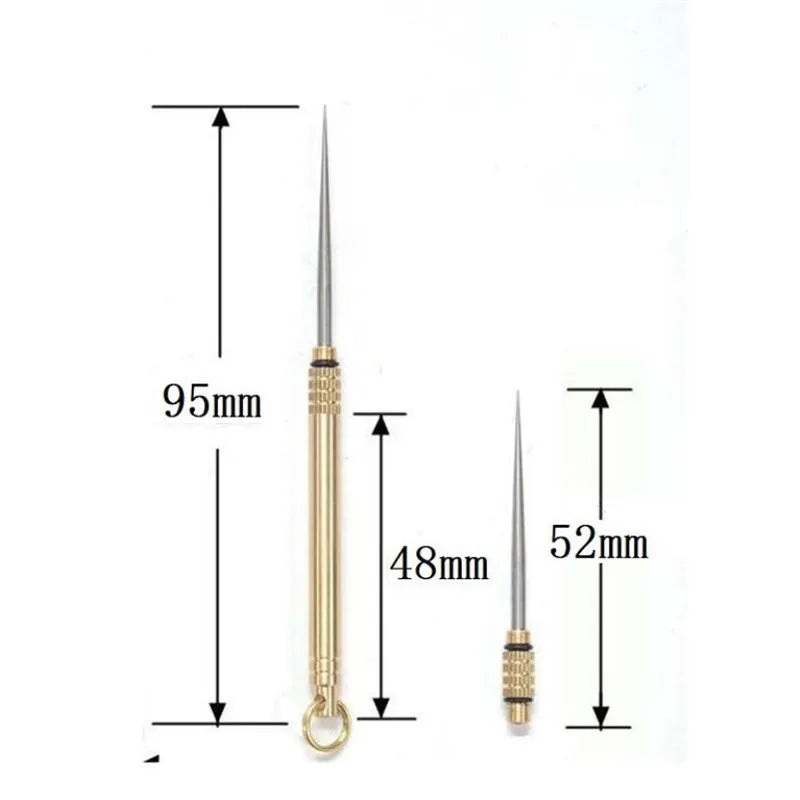 Titanium Outdoor Edc Portable Multifunctional Toothpick Bottle Fruit Fork Camping Tool Toothpick Tube Stronger Than Dental Floss
