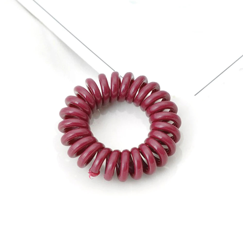 Winter Furry Telephone Wire Hair Tie Large Size Spiral Shape Rubber Elastic Hair Band Women Accessories
