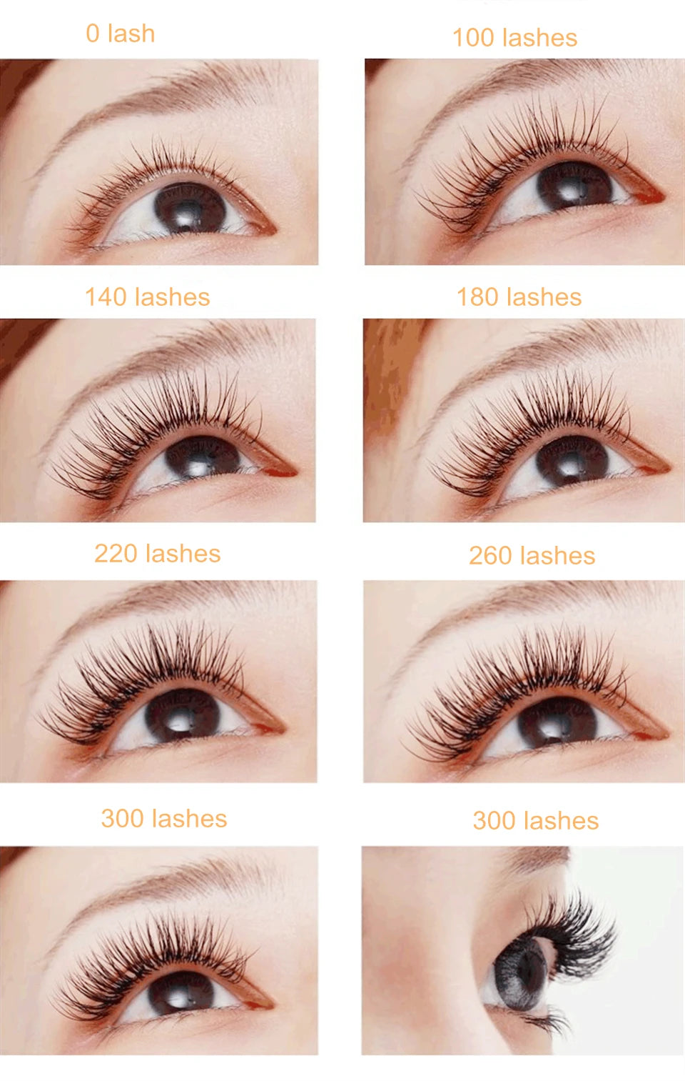 Lashrujade 16 17 18 19 20mm Long Individual Eyelashes Extension Soft Faux Silk Mink Russian Volume Lash Extension Supplies