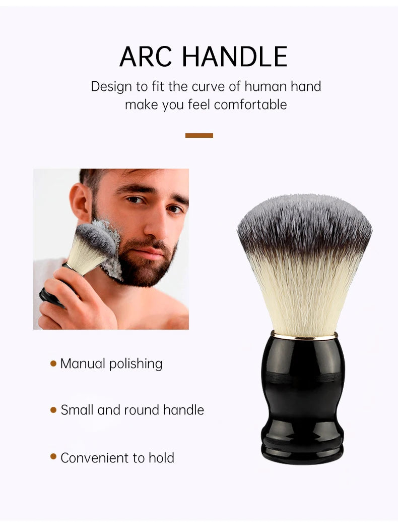 Beard Shaving Brush Makeup Brushes 1pcs Wooden Handle Bristle Hair Salon Barber Soap Foam Shave Men Facial Cleaning Tools