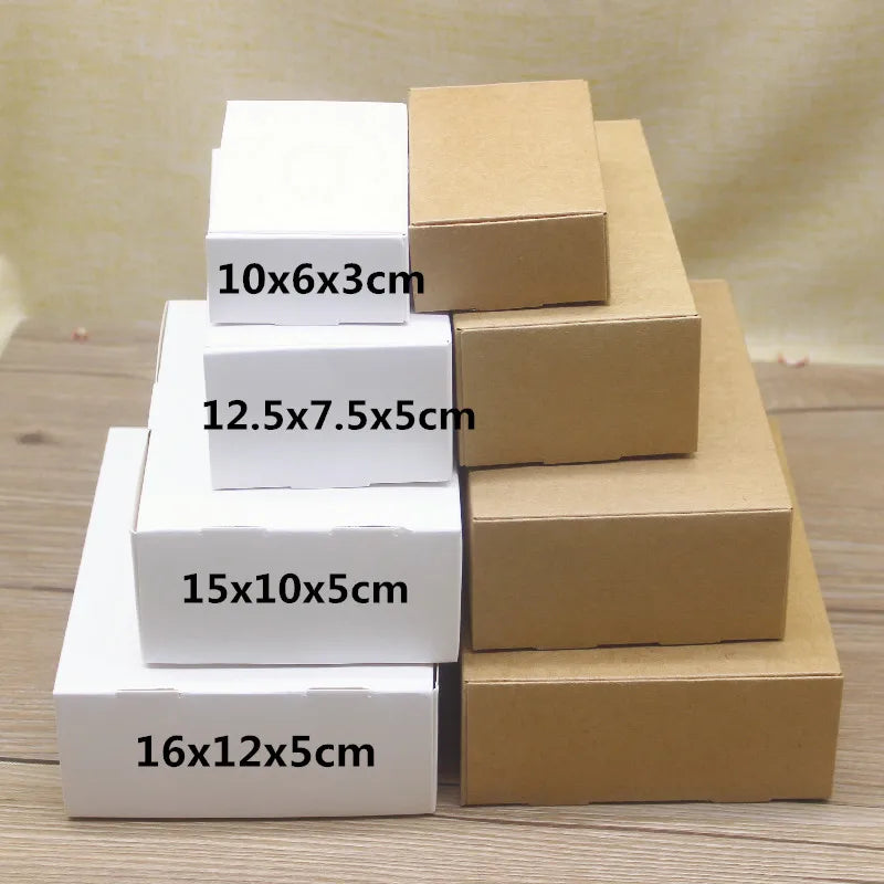 Paper Plane Box 10pcs Multi Size Kraft /White Packaging Box Wedding Party Favor Supplies Handmade Soap Chocolate Candy Storage