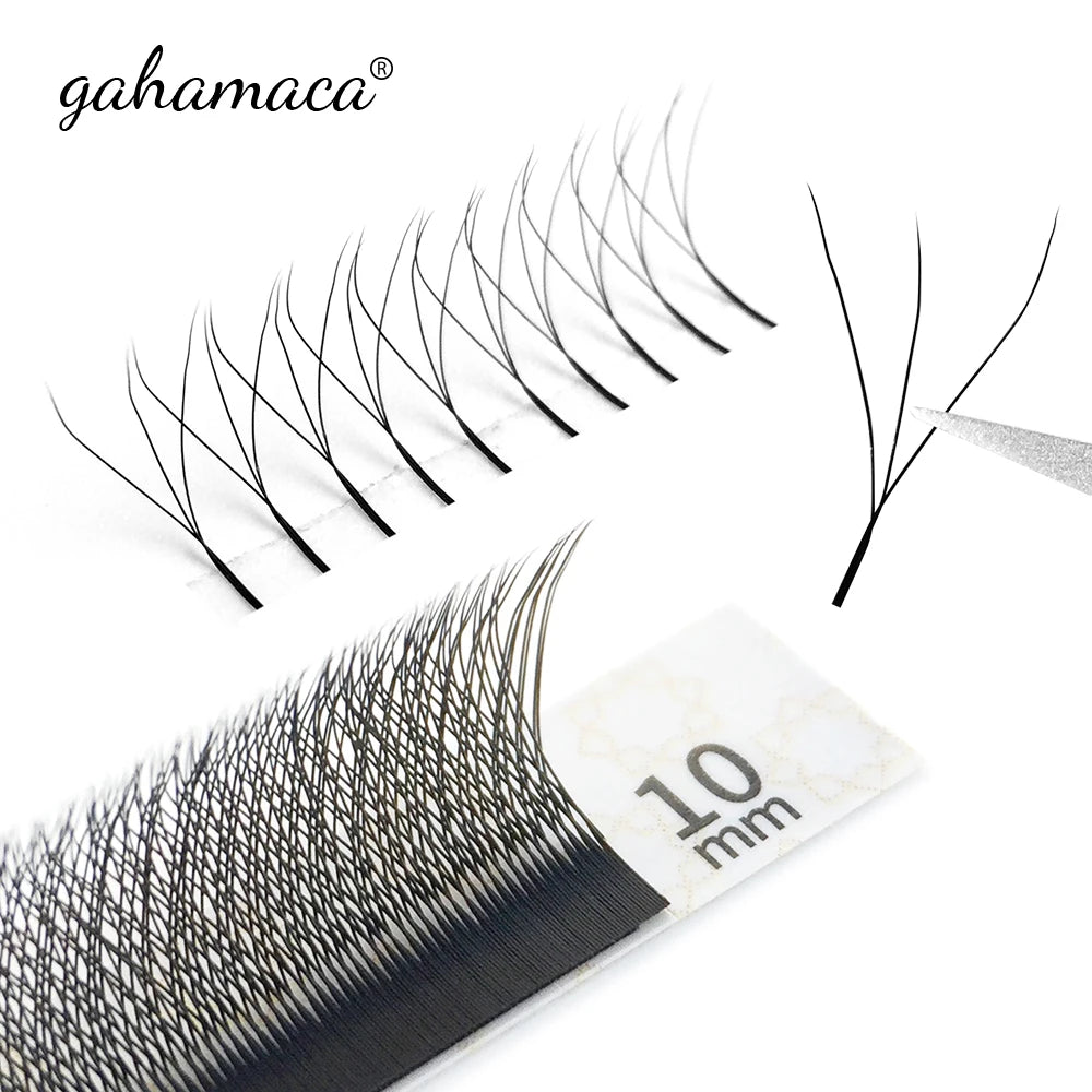 GAHAMACA Eyelash Extension 0.07mm C/D/L/LU Curl Lash 3dW-Shape Eyelashes Extension Natural Soft Premade False Lashes ﻿Wholesaled