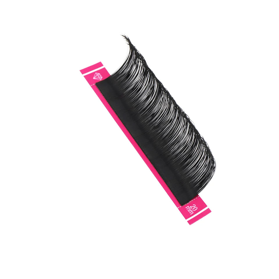 Lashrujade 16 17 18 19 20mm Long Individual Eyelashes Extension Soft Faux Silk Mink Russian Volume Lash Extension Supplies
