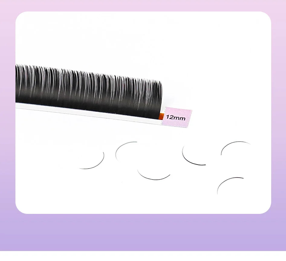 AGUUD Ellipse Flat False Eyelash Extensions Natural Soft Split-Tip Faux Mink Lashes Individual Soft Eyelashes B C CC D DD Cur