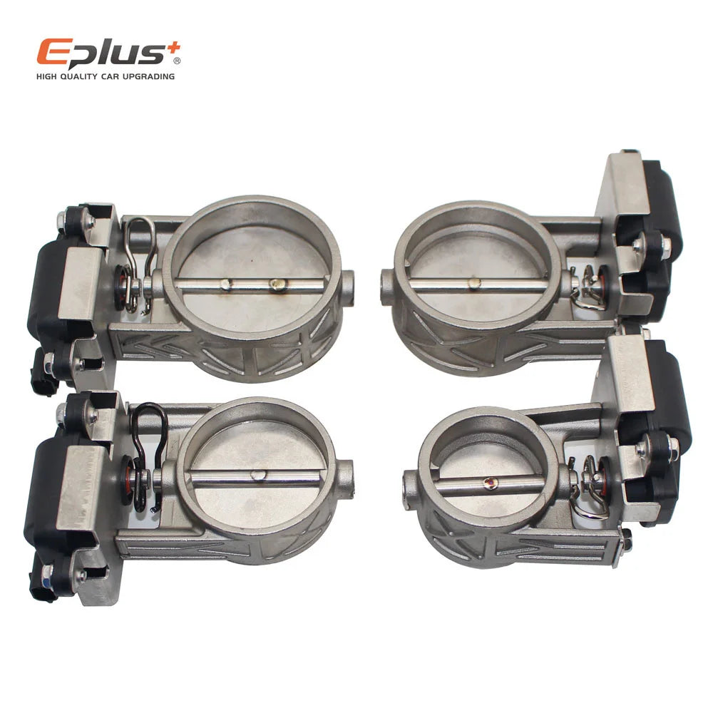 EPLUS Car Exhaust Pipe Valve Electric Kit Universal Multi-angle Mode 51 63 76MM Controller Device Remote Kit