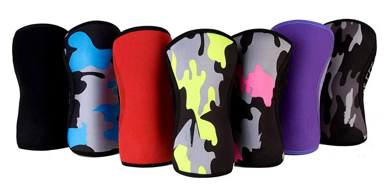 Knee Sleeves (1 Pair), 7mm Thick Compression Knee Braces   Support for Weightlifting | Cross Training | Powerliftimen