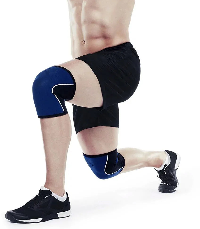 Knee Sleeves (1 Pair), 7mm Thick Compression Knee Braces   Support for Weightlifting | Cross Training | Powerliftimen