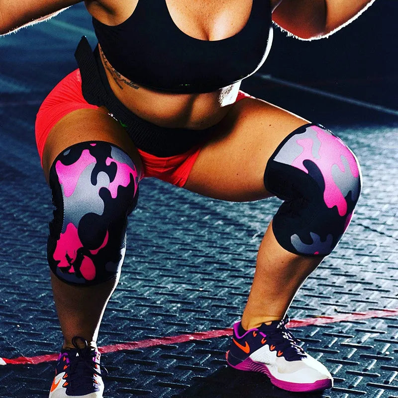 Knee Sleeves (1 Pair), 7mm Thick Compression Knee Braces   Support for Weightlifting | Cross Training | Powerliftimen