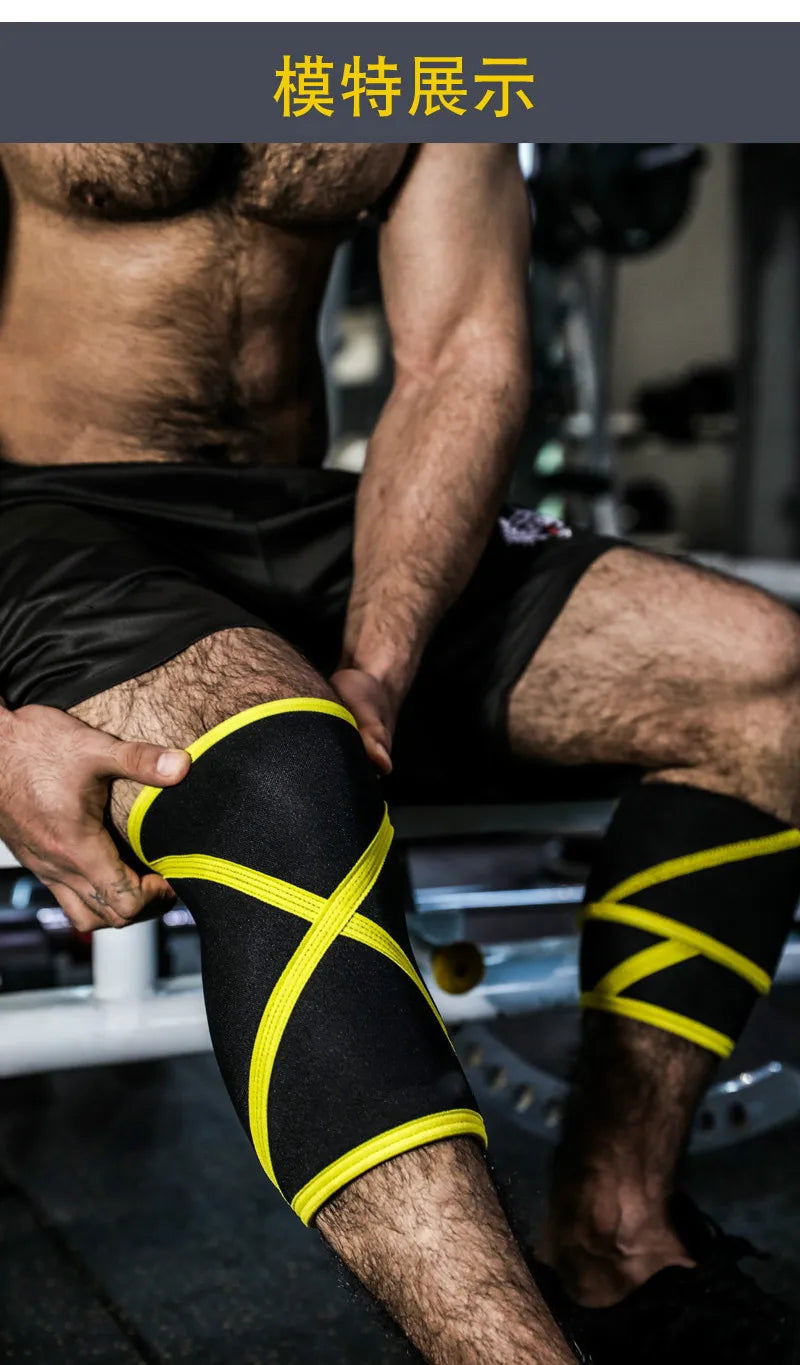 Knee Sleeves (1 Pair), 7mm Thick Compression Knee Braces   Support for Weightlifting | Cross Training | Powerliftimen