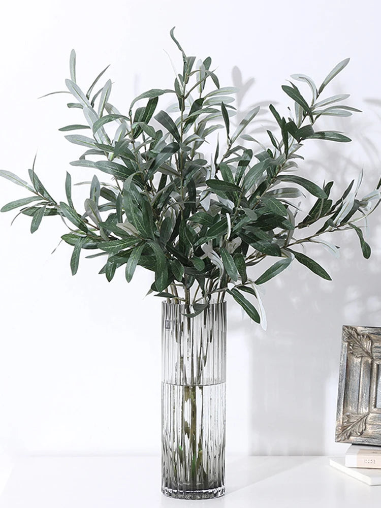 Artificial Plants Olive Green Leaves Tree Branches New Year Fruit Photo Props Home Room Wedding Outdoor Indoor Decora Gift Silk