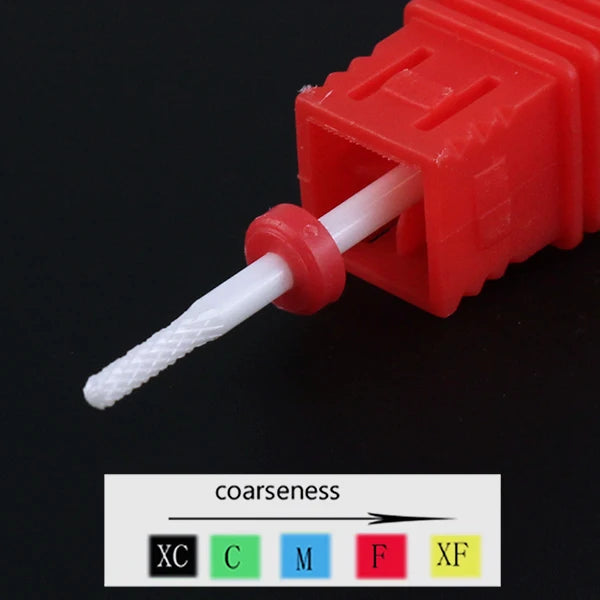 Ceramic Nail Drill Bit Milling Cutter for Electric Manicure Drill Bits Flame Corn Files for Pedicure Machine Polish Accessory