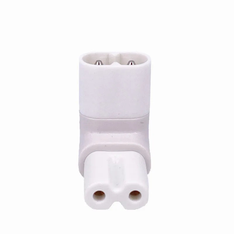 1Pc IEC 320 2-Pin C7 Female To C8 Male Right Angled AC Power Adapter Converter