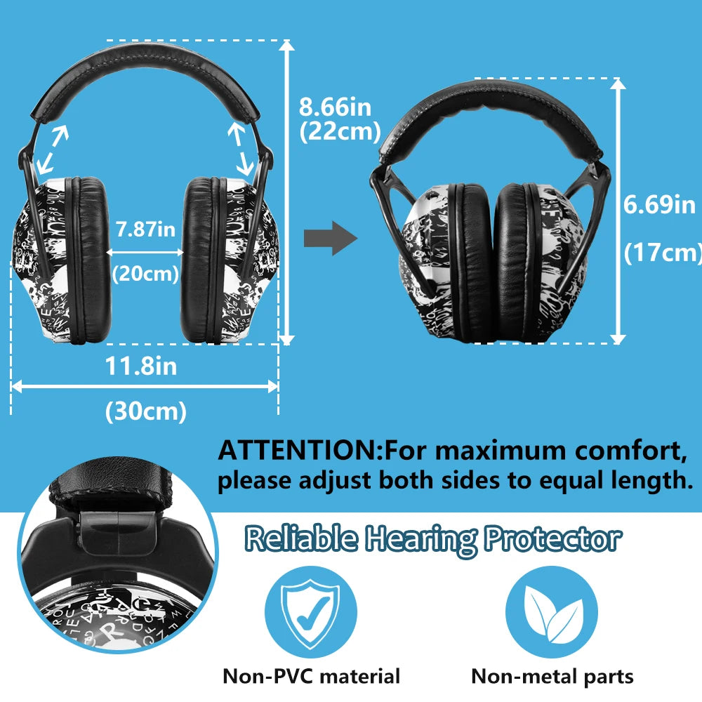 ZOHAN Kid Toddler Ear Protection Baby Safety Ear Muffs Adjustable Noise Reduction Earmuffs Hearing Protectors for Children