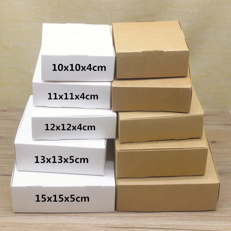 Paper Plane Box 10pcs Multi Size Kraft /White Packaging Box Wedding Party Favor Supplies Handmade Soap Chocolate Candy Storage