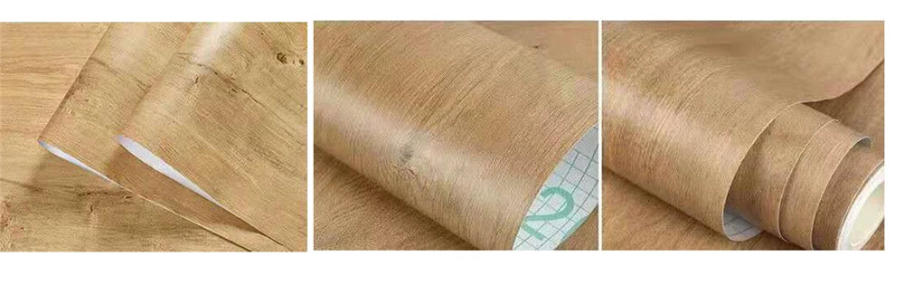 Waterproof Wood Grain Vinyl Self Adhesive Contact Paper Peel and Stick Wallpaper for Cupboard Table Furniture Home Decoration