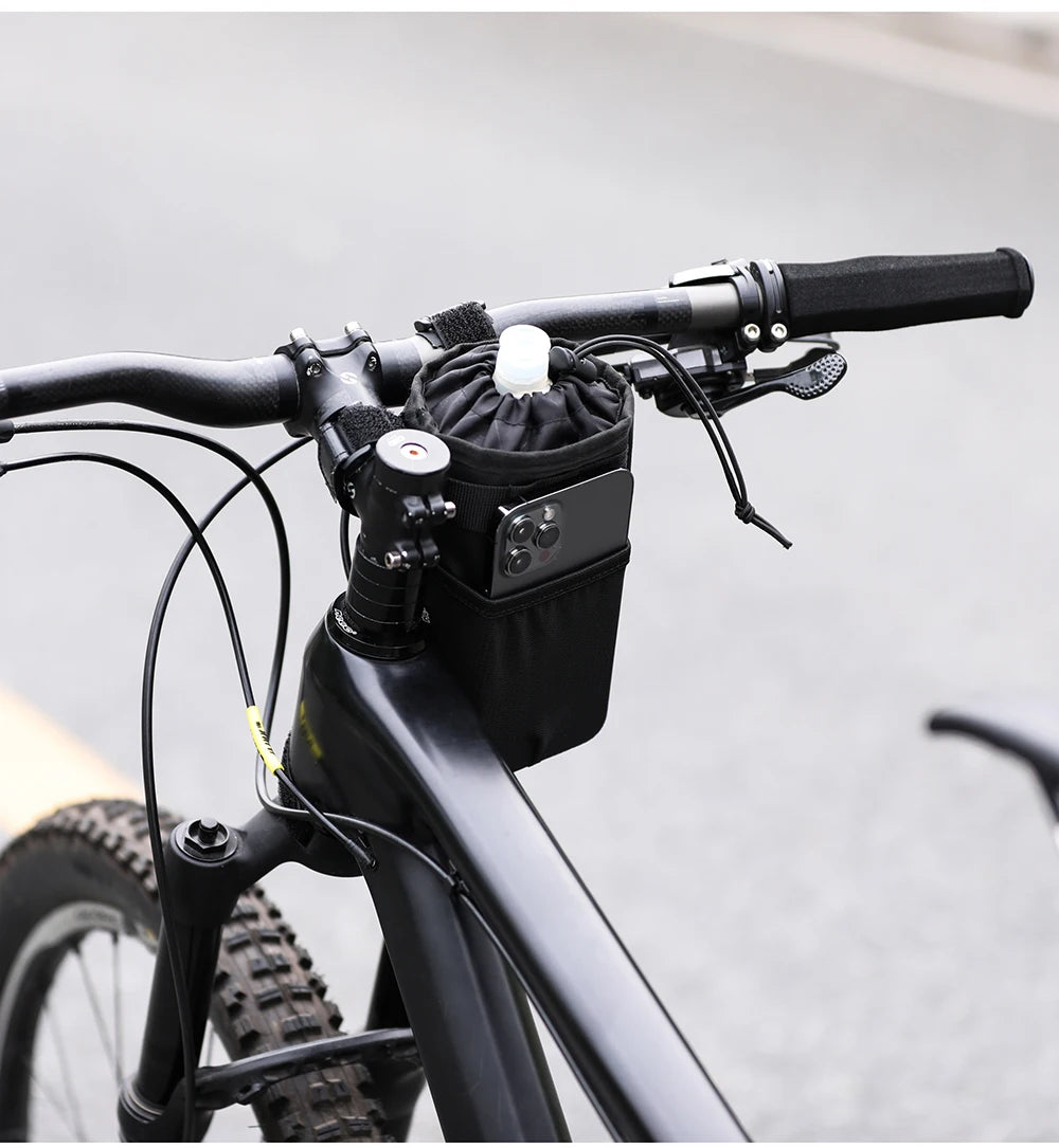 Rhinowalk Bicycle Bag Bike Bottle Holder Cycling Water Bottle Carrier Pouch MTB Bike Insulated Kettle Handlebar Bag Accessories