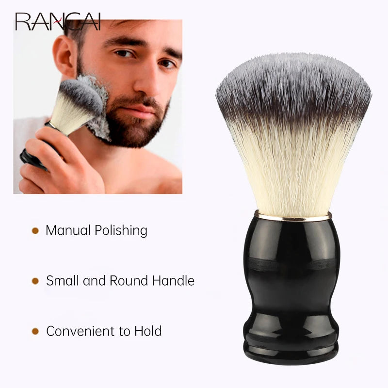 Beard Shaving Brush Makeup Brushes 1pcs Wooden Handle Bristle Hair Salon Barber Soap Foam Shave Men Facial Cleaning Tools