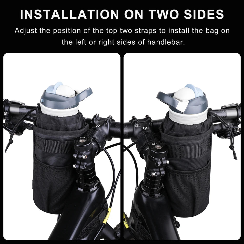 Rhinowalk Bicycle Bag Bike Bottle Holder Cycling Water Bottle Carrier Pouch MTB Bike Insulated Kettle Handlebar Bag Accessories