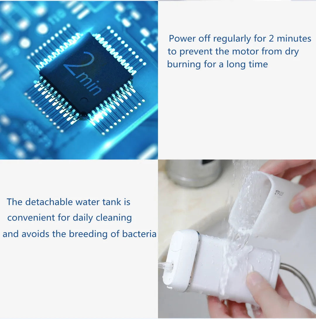 ENPULY Oral Irrigator M6 Plus Portable Dental Irrigator bucal Ultrasonic waterpulse teeth Oral Tooth Cleaner Teeth Water Flosser