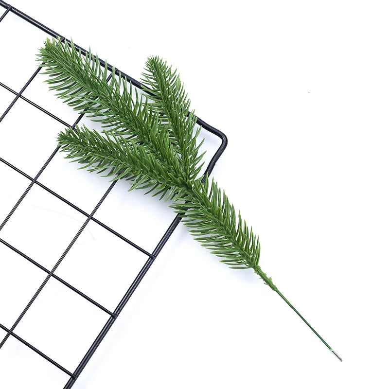 5/10Pcs Green Leaves Plastic Grass Wedding Bridal Material Household Products Artificial Plants Christmas Home DIY Decoration