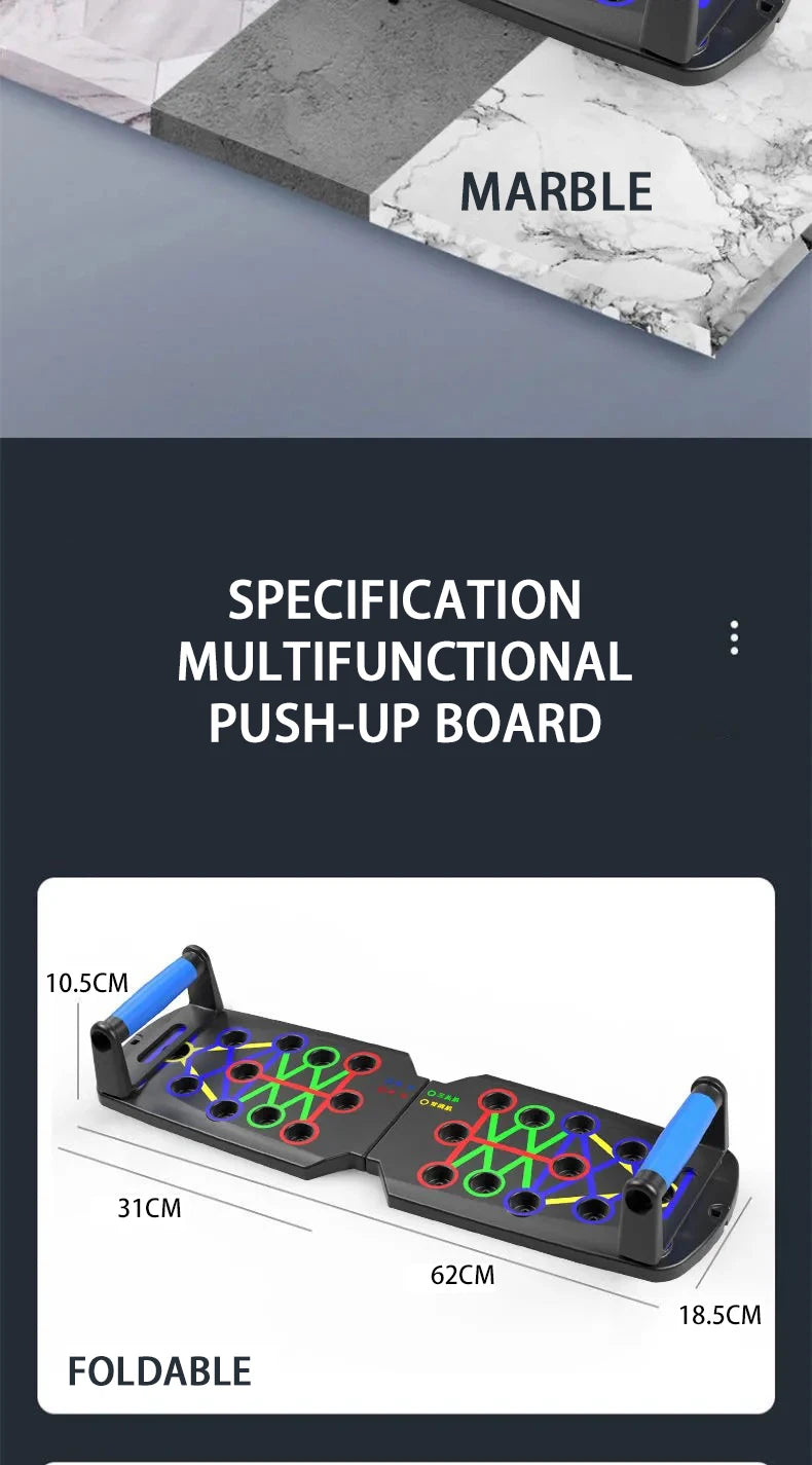 Multi Functional Push Up Board Set, Portable Push Up Bar, Foldable Fitness Equipment for Chest, Abdominal, Arm/back Training