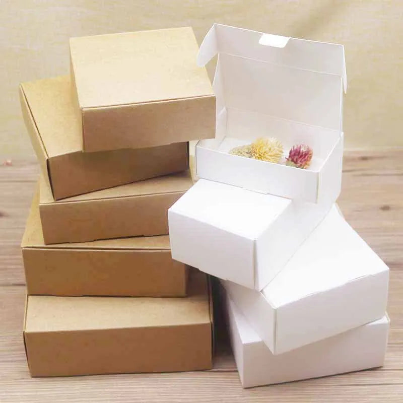 Paper Plane Box 10pcs Multi Size Kraft /White Packaging Box Wedding Party Favor Supplies Handmade Soap Chocolate Candy Storage