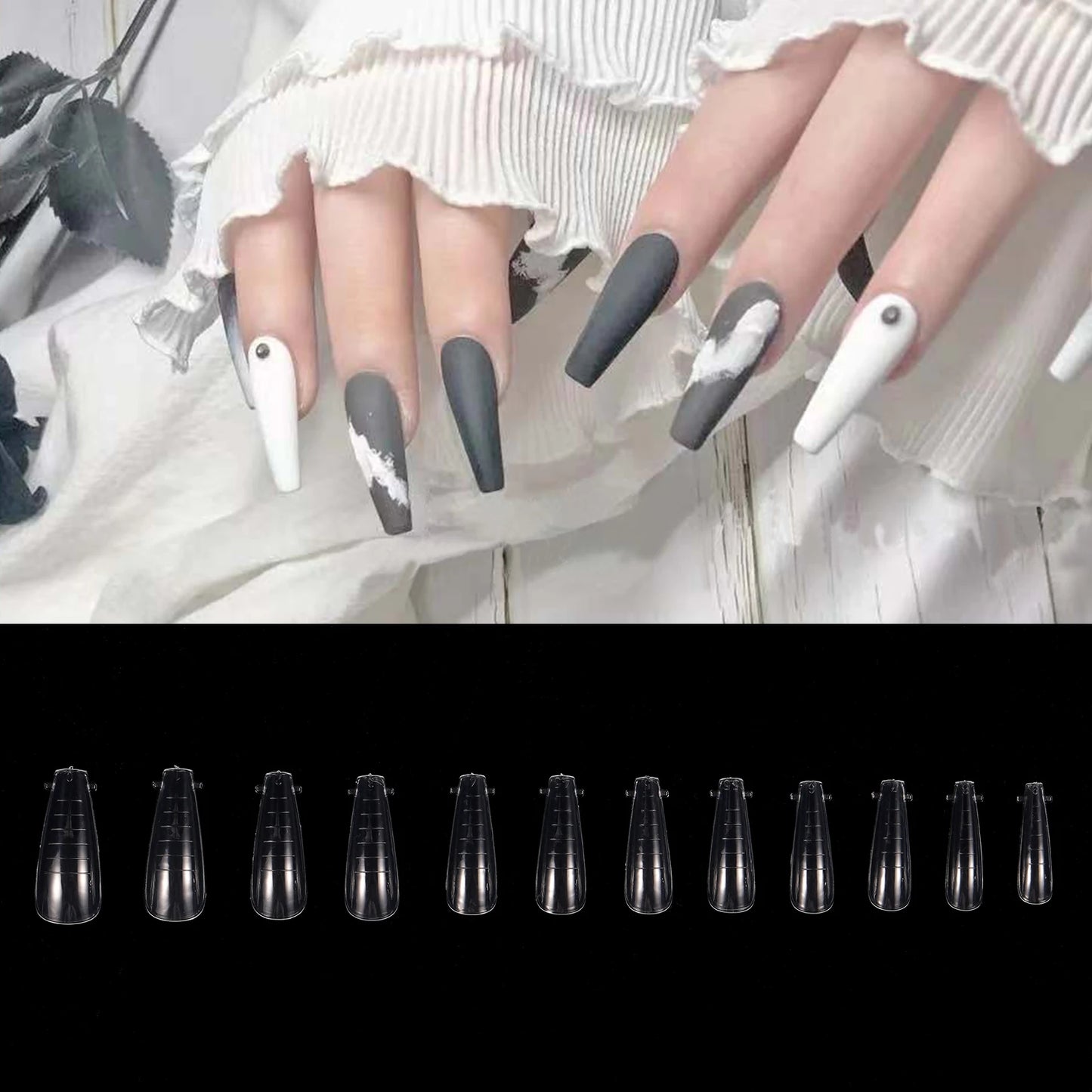 BNG Top Forms for Nails Dual Forms Nails Forms for Extension Full Cover Quick Building Gel Mold Tips Poly Nail Gel Mold