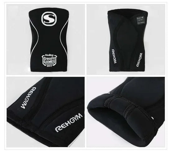 Knee Sleeves (1 Pair), 7mm Thick Compression Knee Braces   Support for Weightlifting | Cross Training | Powerliftimen
