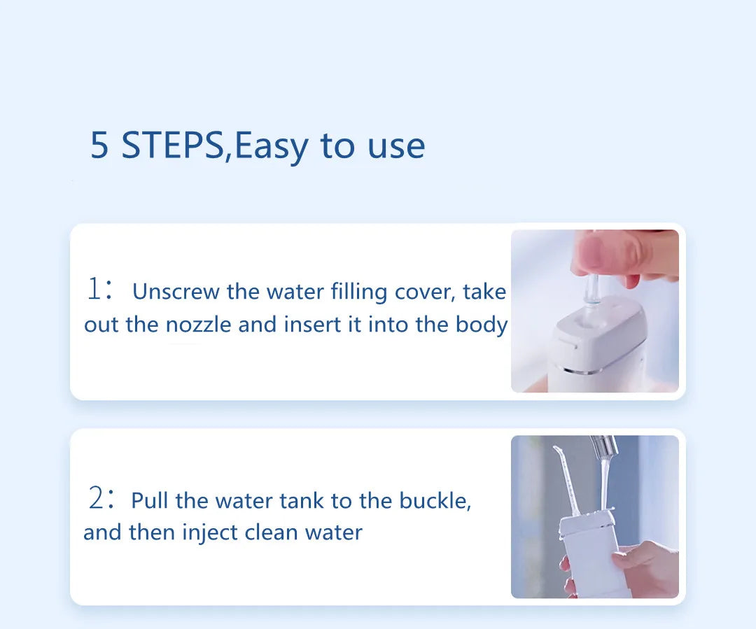 ENPULY Oral Irrigator M6 Plus Portable Dental Irrigator bucal Ultrasonic waterpulse teeth Oral Tooth Cleaner Teeth Water Flosser