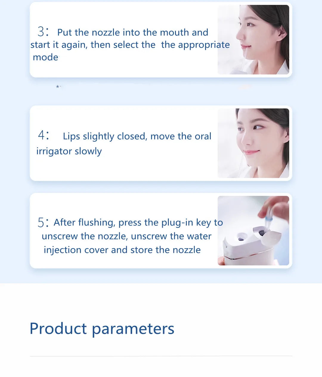 ENPULY Oral Irrigator M6 Plus Portable Dental Irrigator bucal Ultrasonic waterpulse teeth Oral Tooth Cleaner Teeth Water Flosser