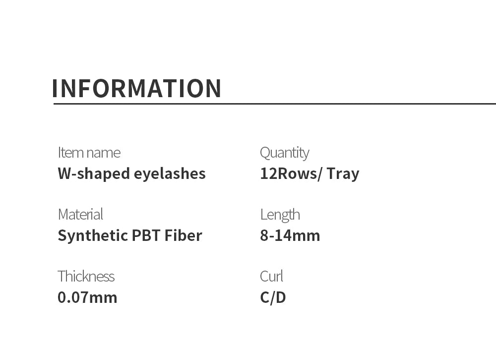 GAHAMACA Eyelash Extension 0.07mm C/D/L/LU Curl Lash 3dW-Shape Eyelashes Extension Natural Soft Premade False Lashes ﻿Wholesaled