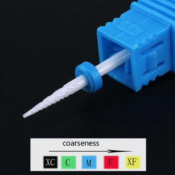 Ceramic Nail Drill Bit Milling Cutter for Electric Manicure Drill Bits Flame Corn Files for Pedicure Machine Polish Accessory