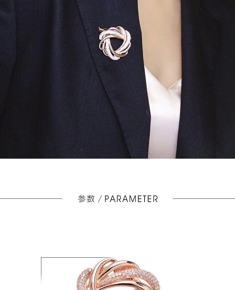 Silk Scarf Buckle High-end All-match Temperament Scarf Suit Pin Corner Knot Decorative Buckle Winter Accessories Brooch for Women