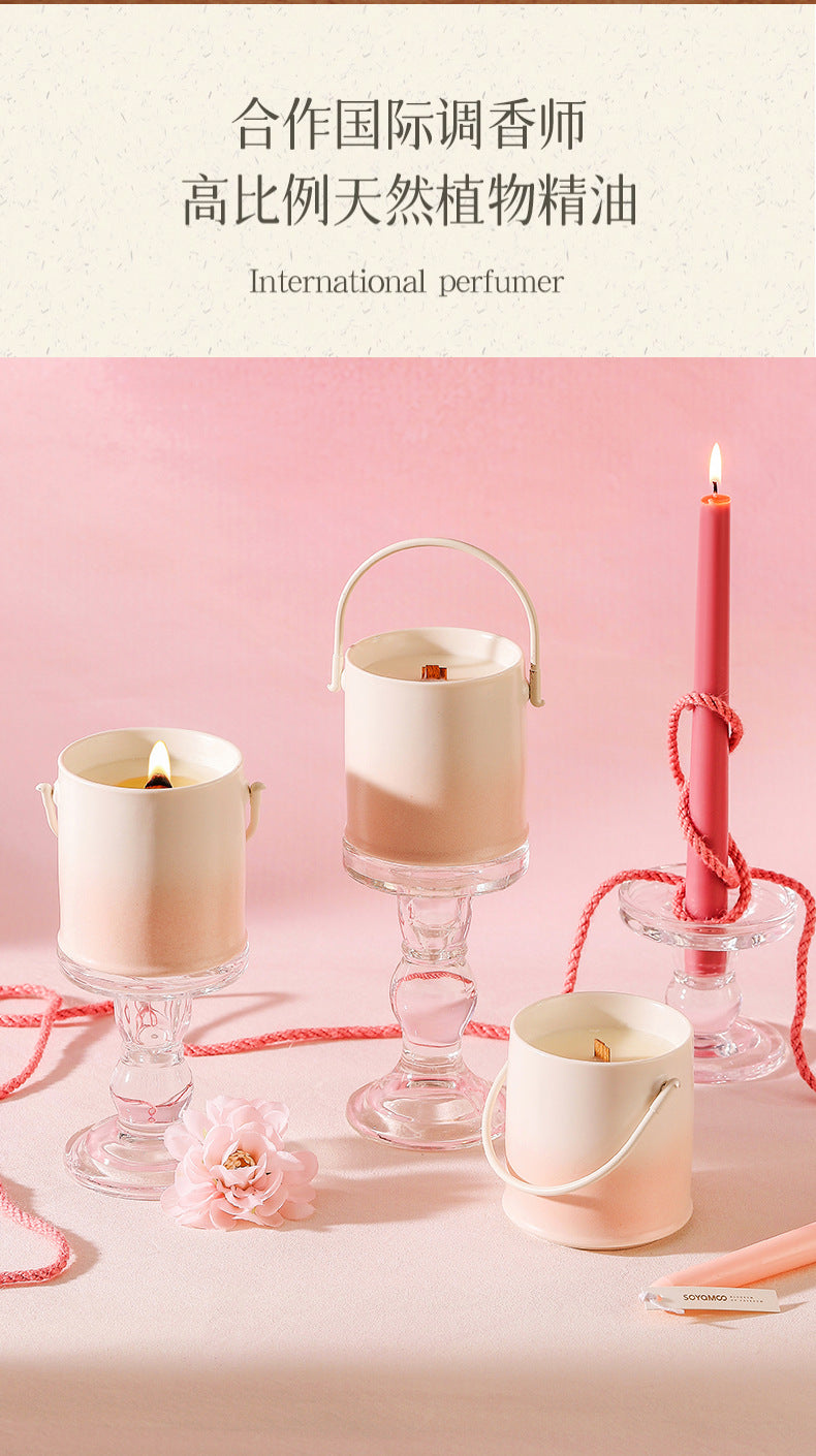 Creative Aromatherapy Candle Set Gift Box Q Version Essential Oil Candle Cross-Border Fragrance Indoor Decoration New Year Holiday Gift